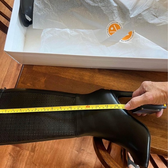 Black peep toe, tall, stiletto boot from Venus. Size 8. - Picture 5 of 5